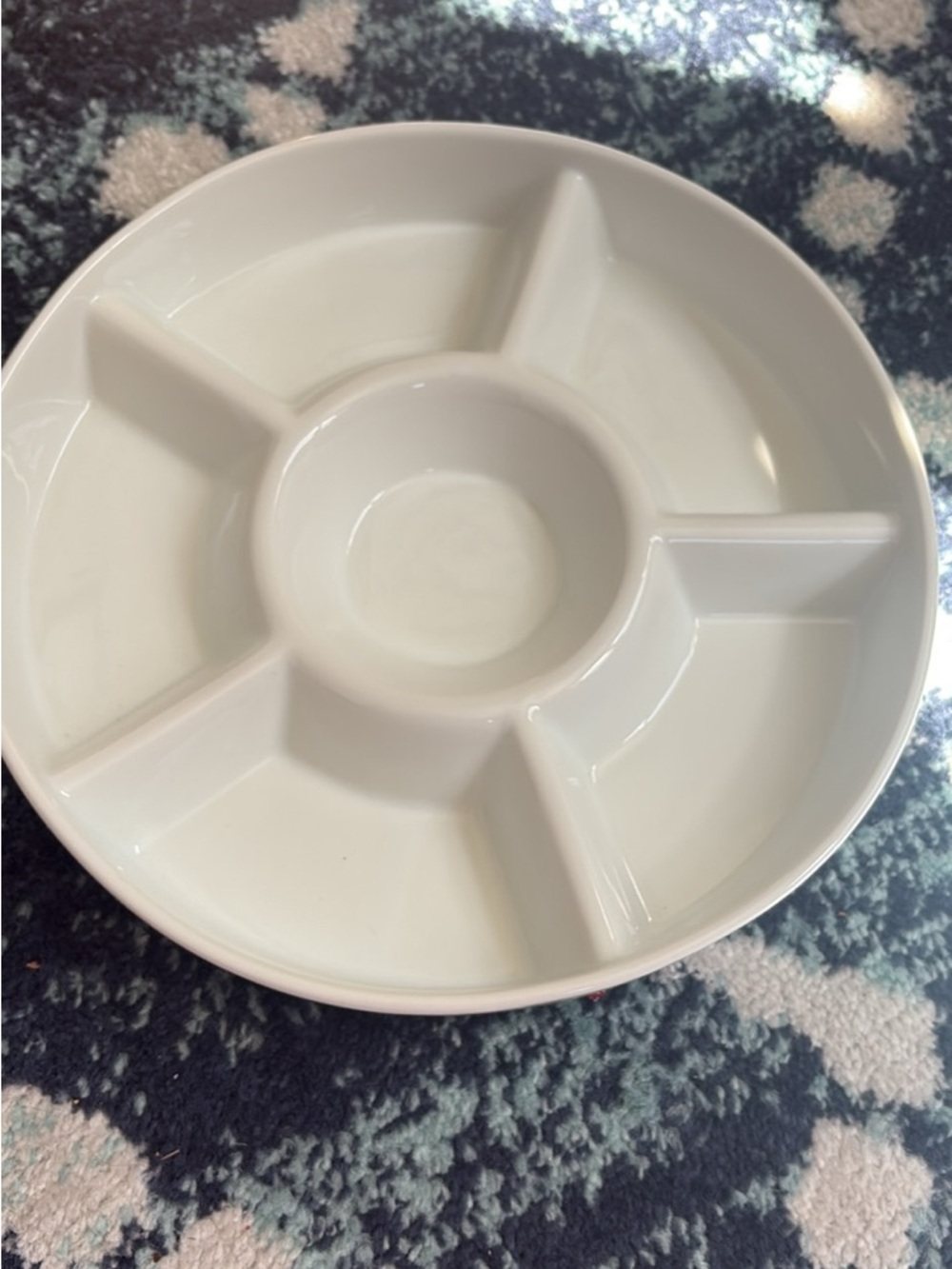 Our Table Simply White Chip & Dip Server